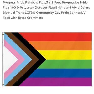 Amazon Progressive Pride Flag with Rainbow Colors